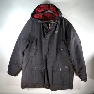 Men's WOOLRICH Down Puffer Parka Winter Coat Black